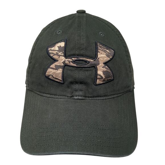 Under Armour Snapback Hat Green One Size Adjustable Embroidered Camouflage - Picture 1 of 9
